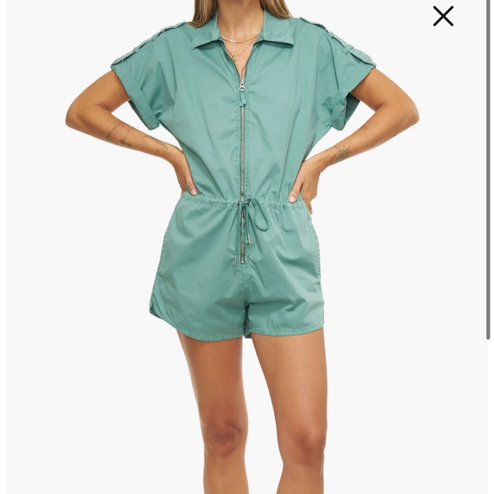 Pistola Green Jumpsuit Relaxed Fit Elastic Waist